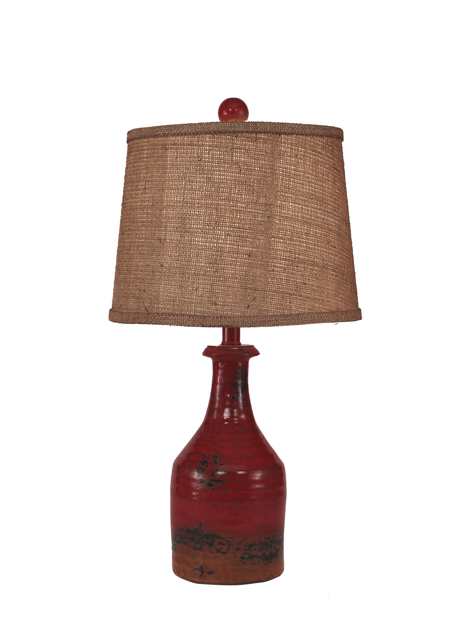 Firebrick Small Clay Jug Accent Lamp - Coast Lamp Shop