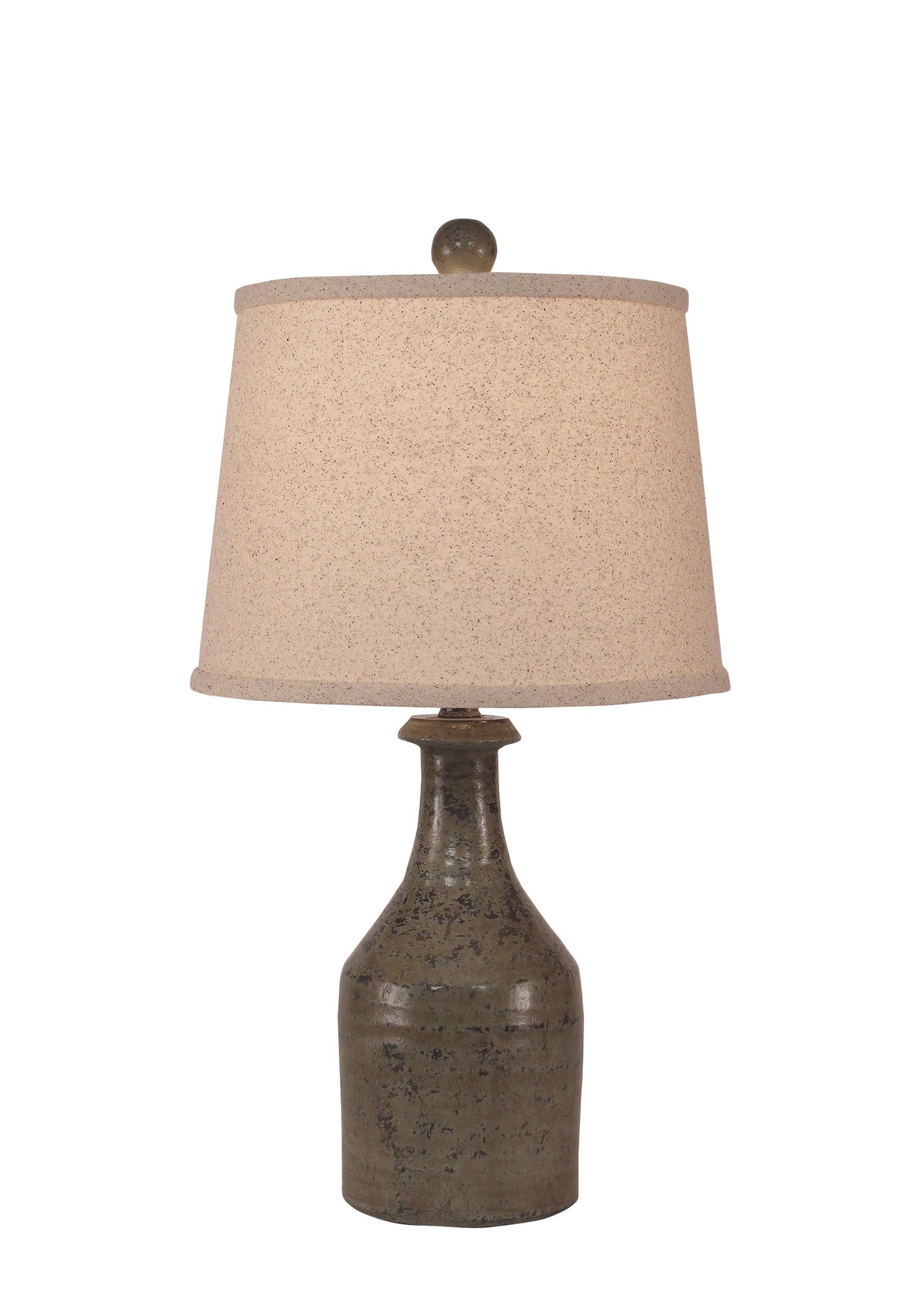 Tarnished Pale Grey Small Clay Jug Accent Lamp - Coast Lamp Shop