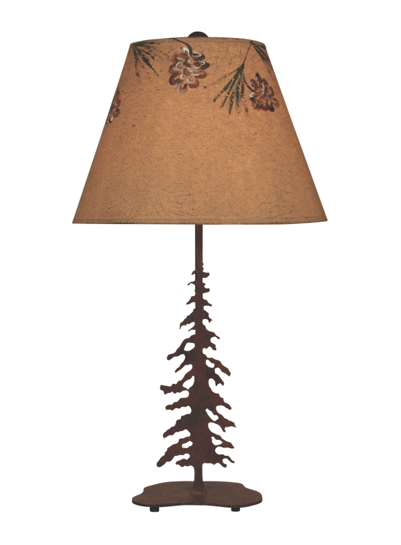 Charred Pounced Single Feather Tree Table Lamp