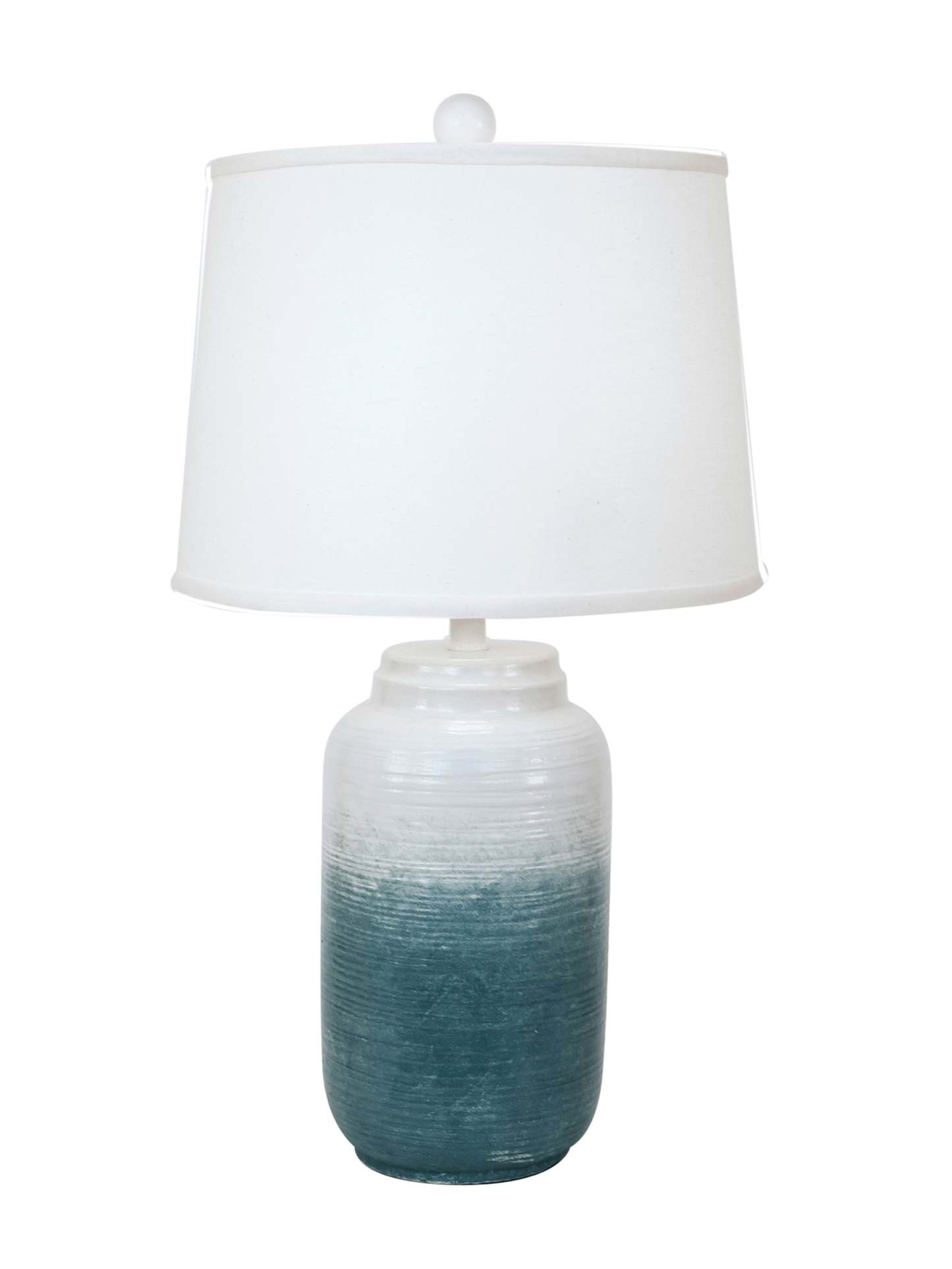 Riverway Fade Small Ribbed Ginger Jar Table Lamp