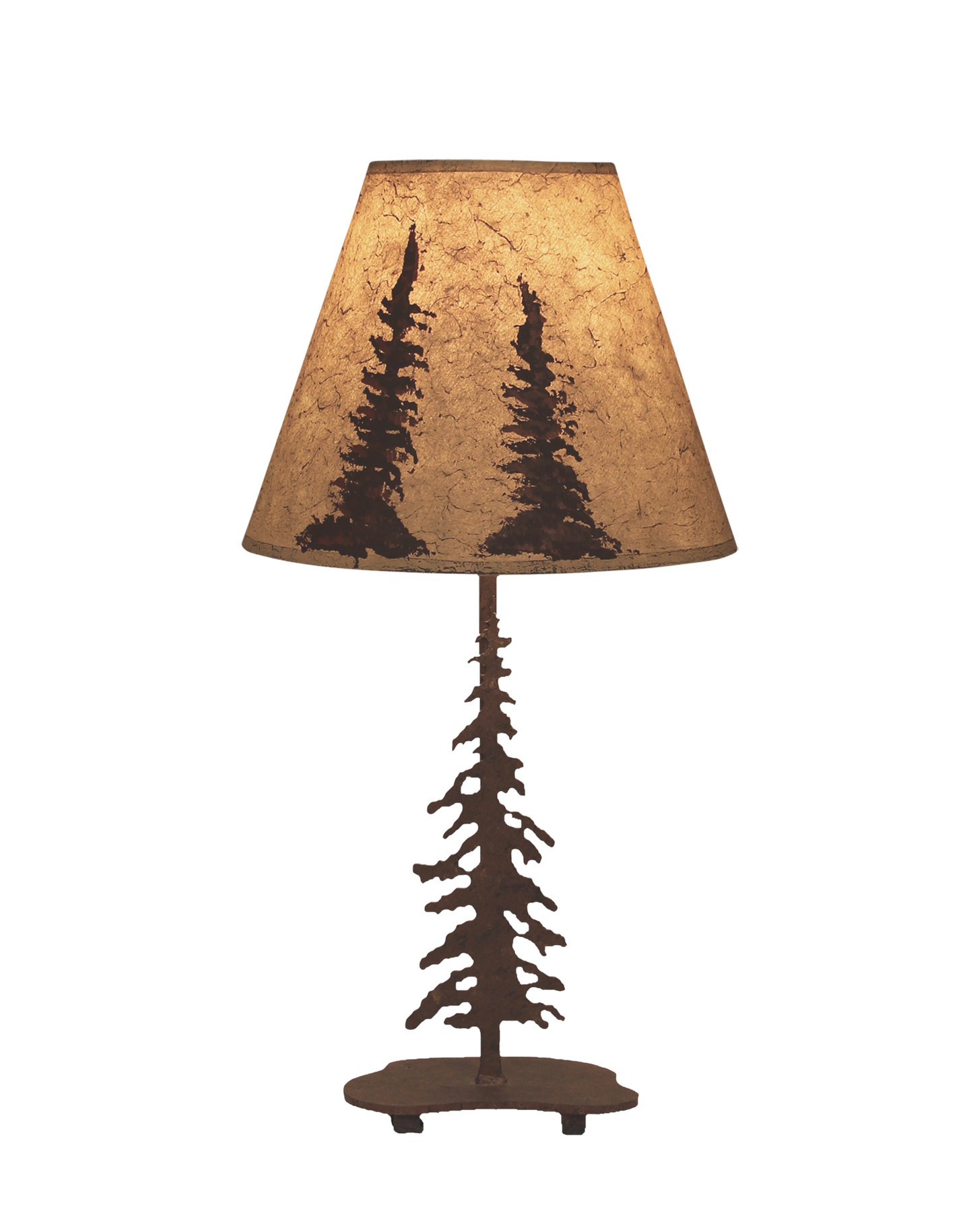 Charred Pounced Single Feather Tree Accent Lamp