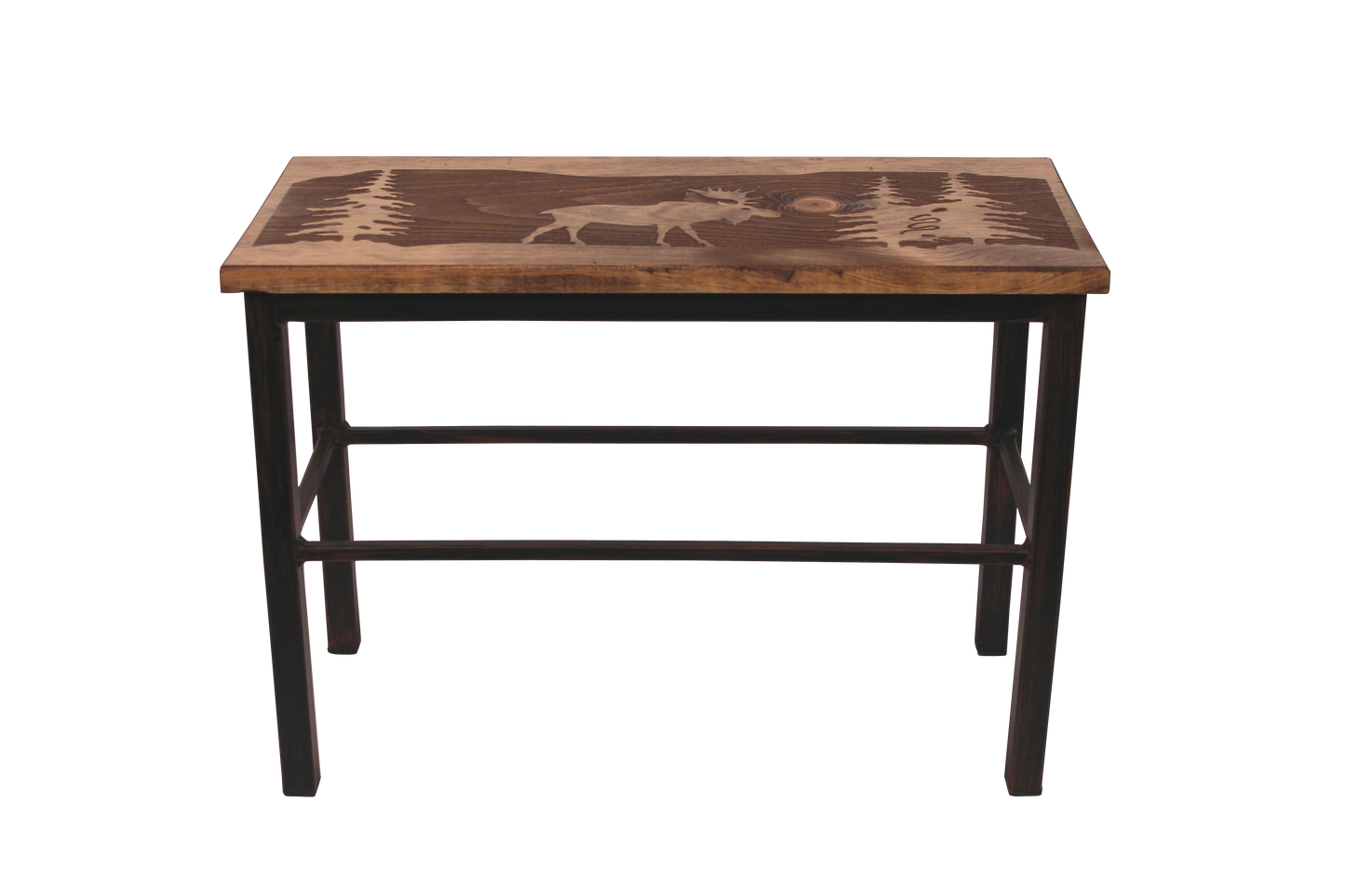 24" Moose Scene Bench - Coast Lamp Shop