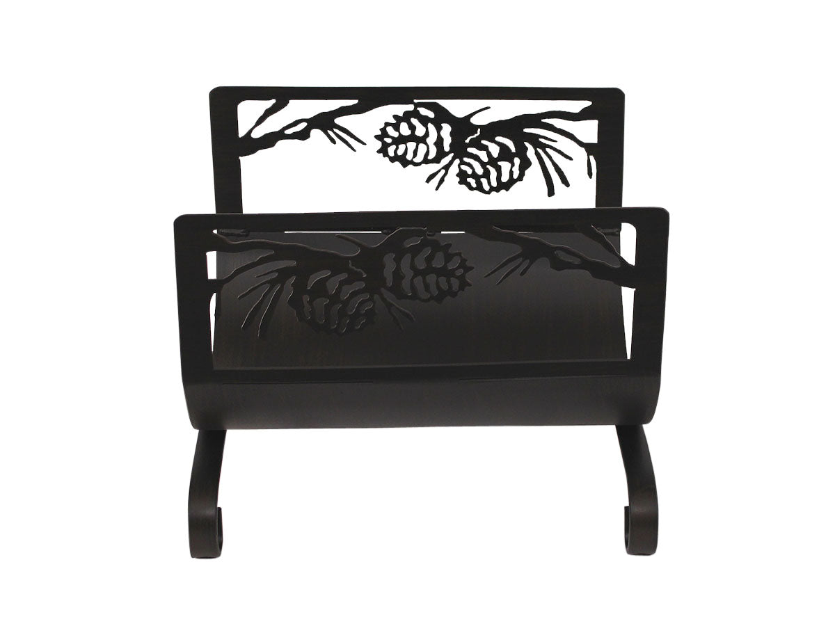 Pine Branch Scene Wood Holder - Coast Lamp Shop