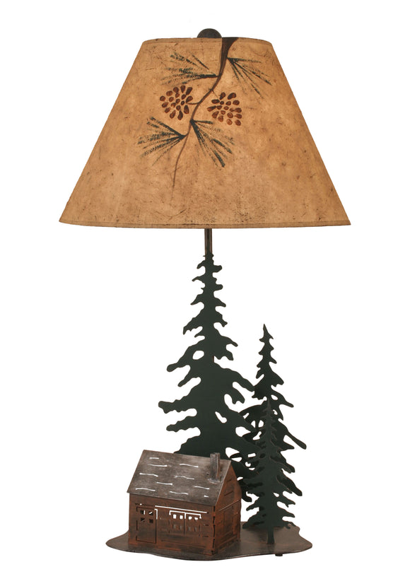 Outland 2 Tree and Cabin Table Lamp