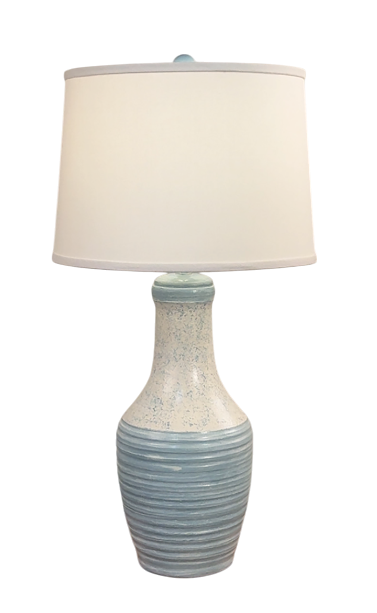 Seaside Villa/Spindrift Ribbed Faux Ceramic Vase Table Lamp