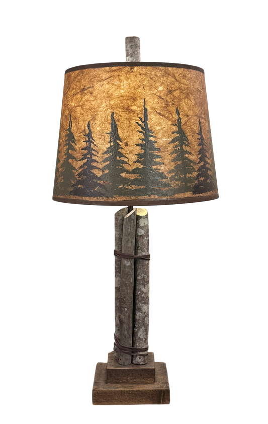 Stick Accent Lamp w/ Rough Sawn Base