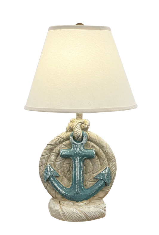 Sisal and Slate Anchor and Rope Table Lamp