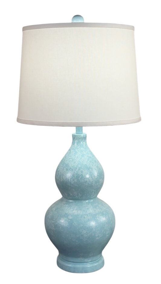 Atlantic Grey Sponged Large Sectioned Tear Drop Table Lamp