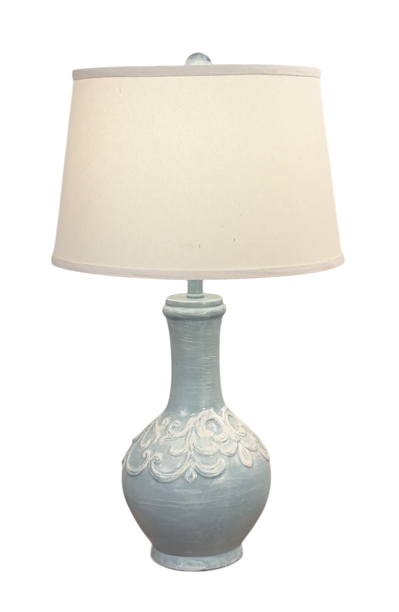 Seaside Villa/Distressed Ivory Fleur De Lis Tear Drop