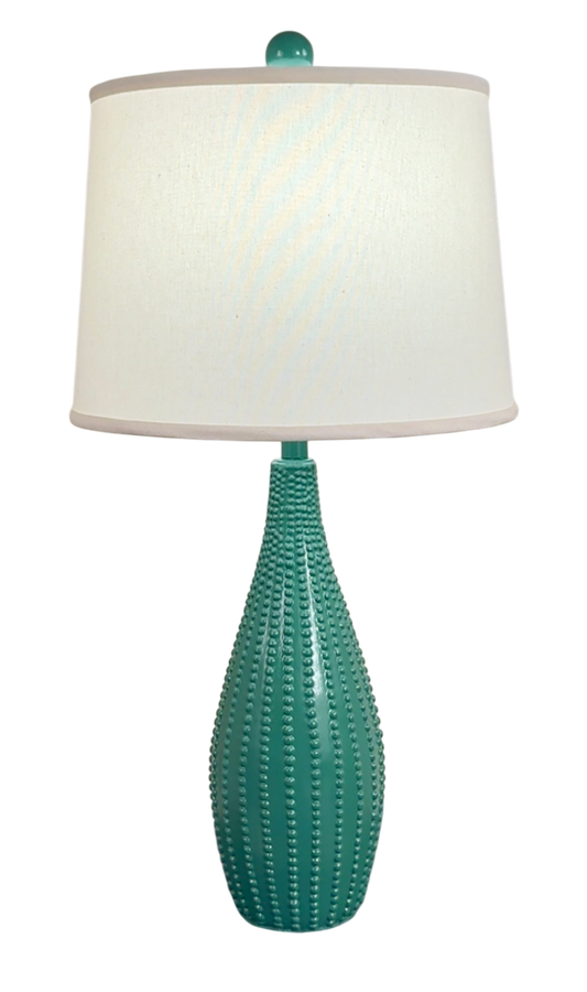High Gloss Leaf Beaded Vase Table Lamp