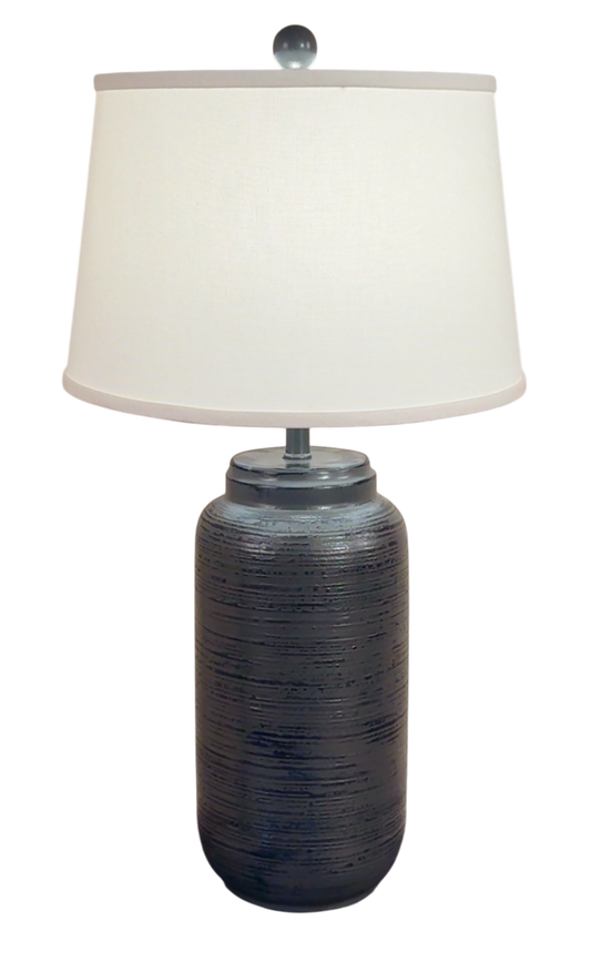 Distressed Charcoal Large Ginger Jar Table Lamp