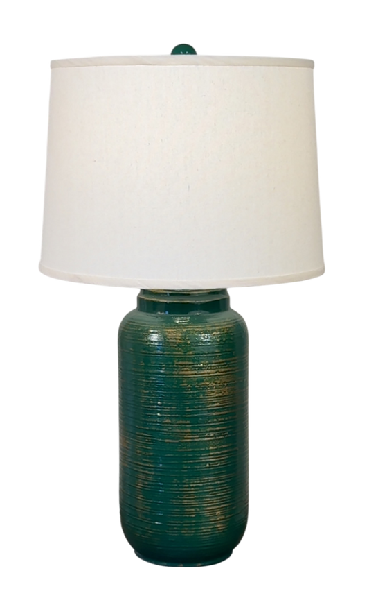 Emerald/Gold Large Ginger Jar Table Lamp