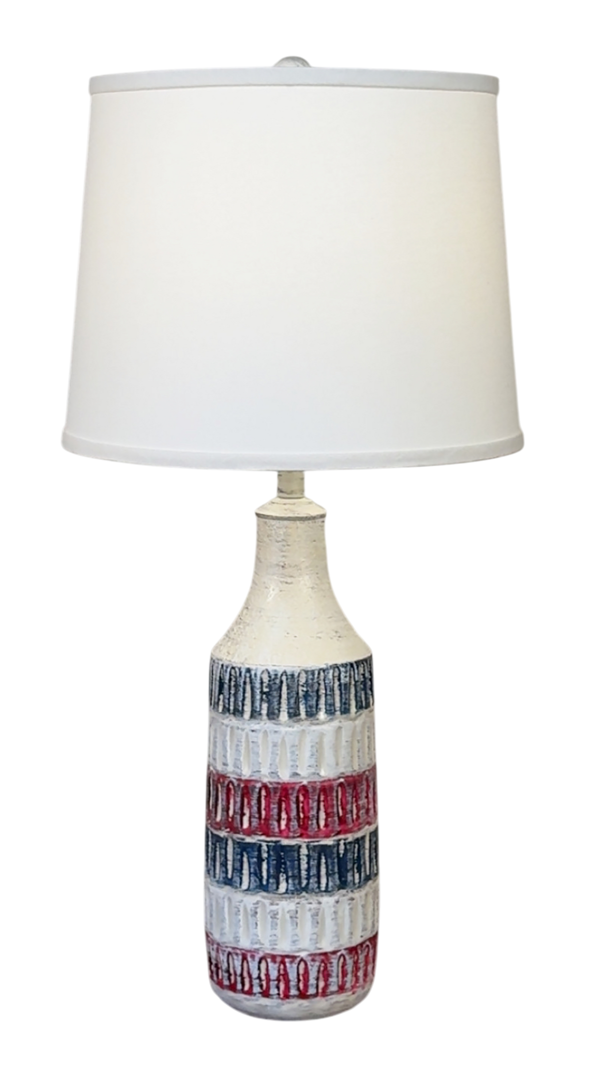 Americana Stripe Pot with Oval Indentions