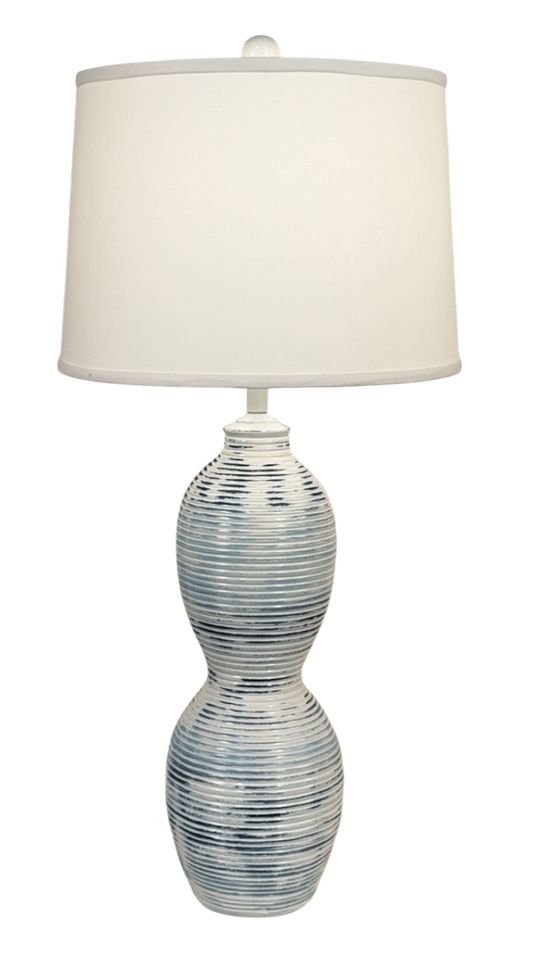 Nude/Nautical Ribbed Bodice Table Lamp