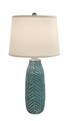 Weathered Riverway Short Indented Leaf Table Lamp