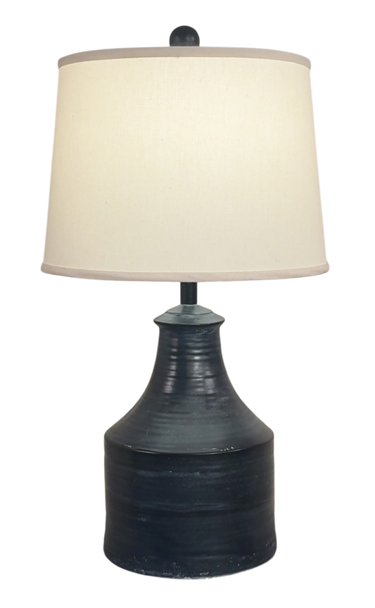 ONYX WIDE CLAY JUG TBALE LAMP