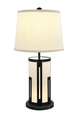 Kodiak Mission Modern Table Lamp w/ Rectangle Accent and Night Light