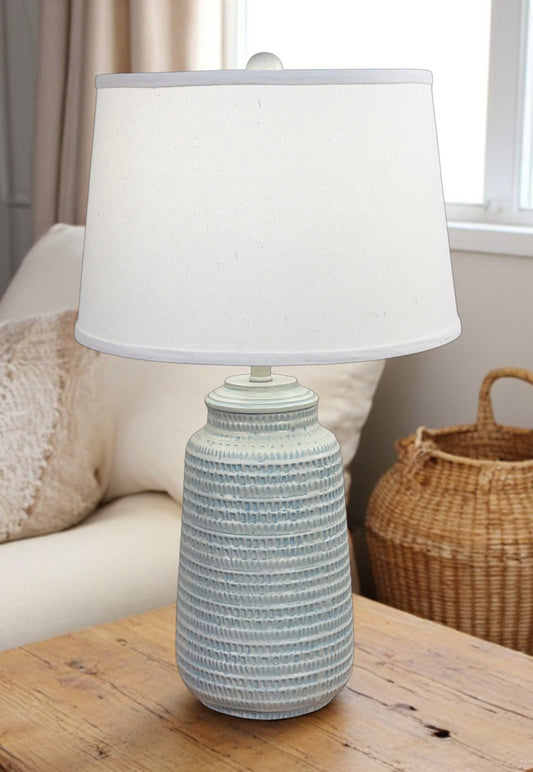 Cottage/Seaside Villa Glaze Pattern Vase Table Lamp