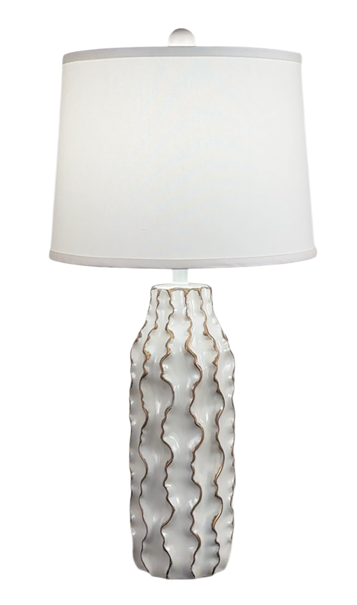 NUDE/GOLD FLUTED WAVE TABLE LAMP