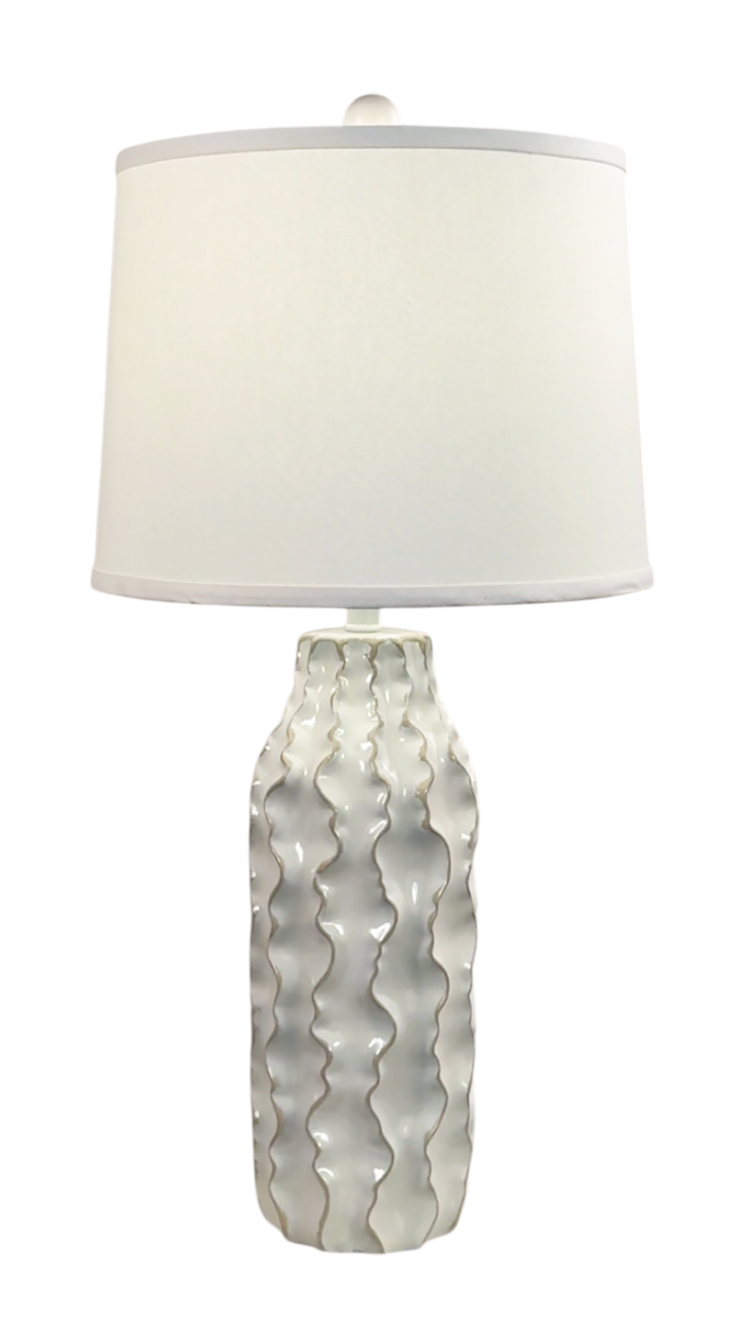 NUDE/SISAL FLUTED WAVE TABLE LAMP