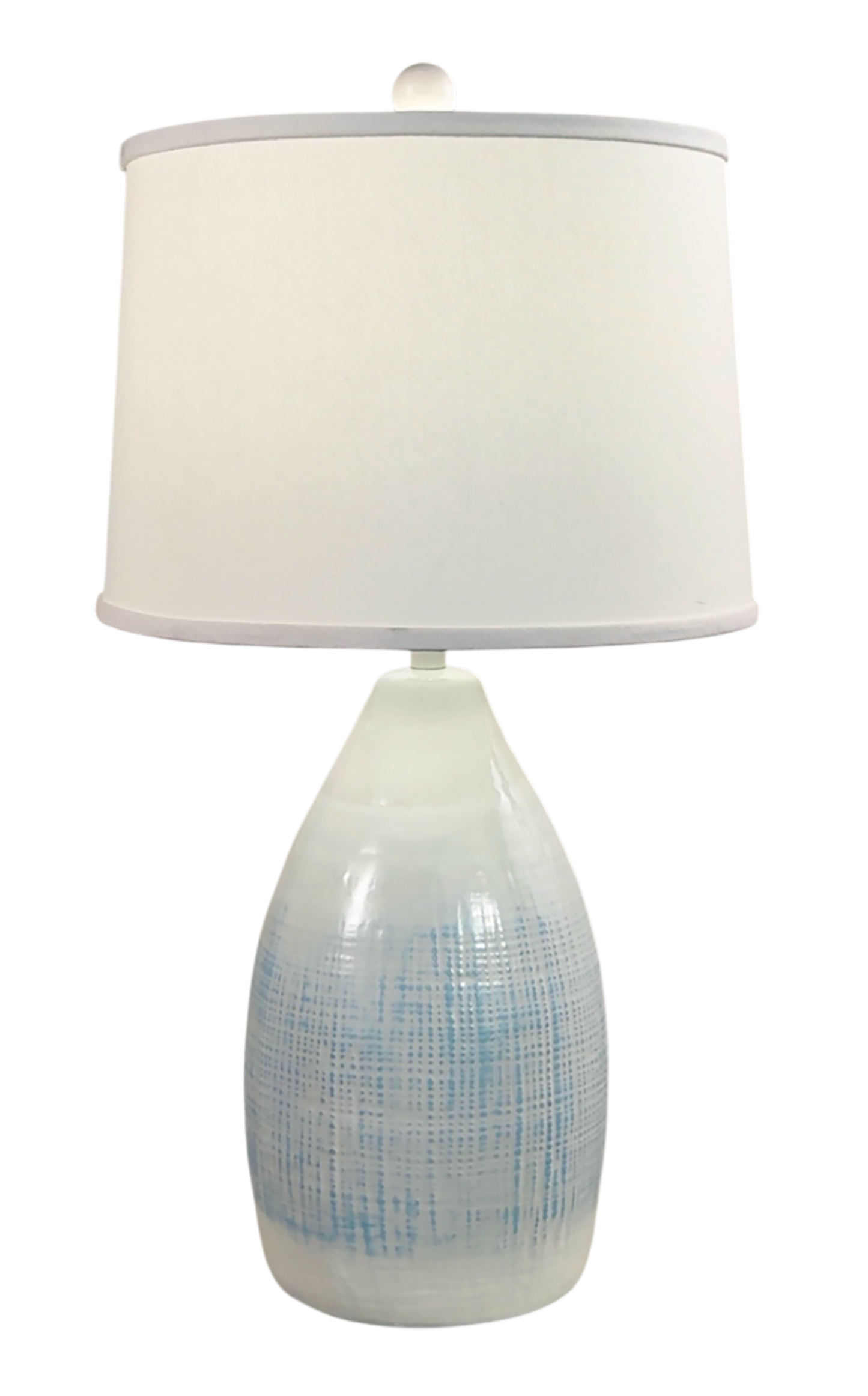 NUDE/ATLANTIC GREY TEXTURED TEAR DROP TABLE LAMP
