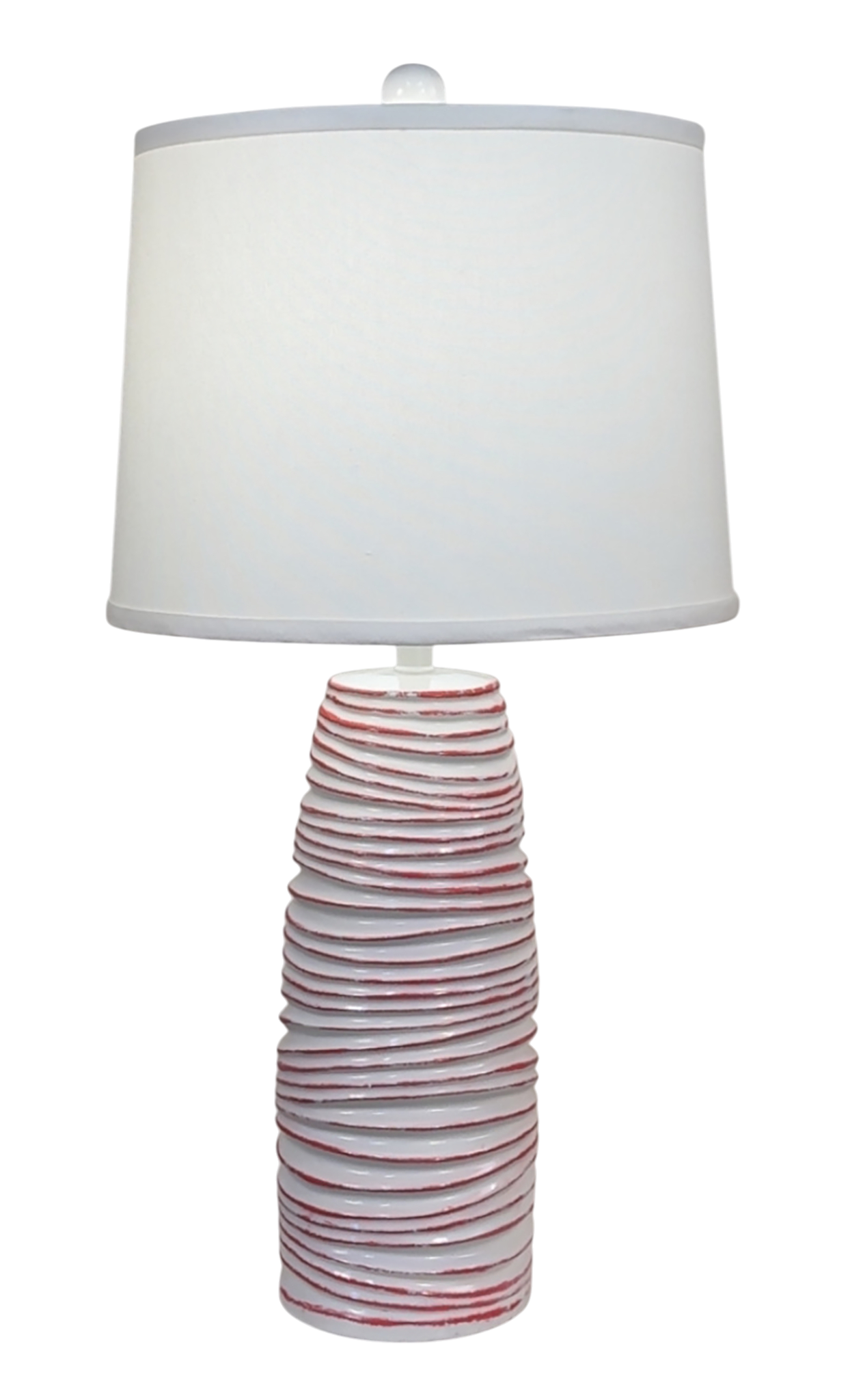 Nude/Bright Coral Wave Table Lamp