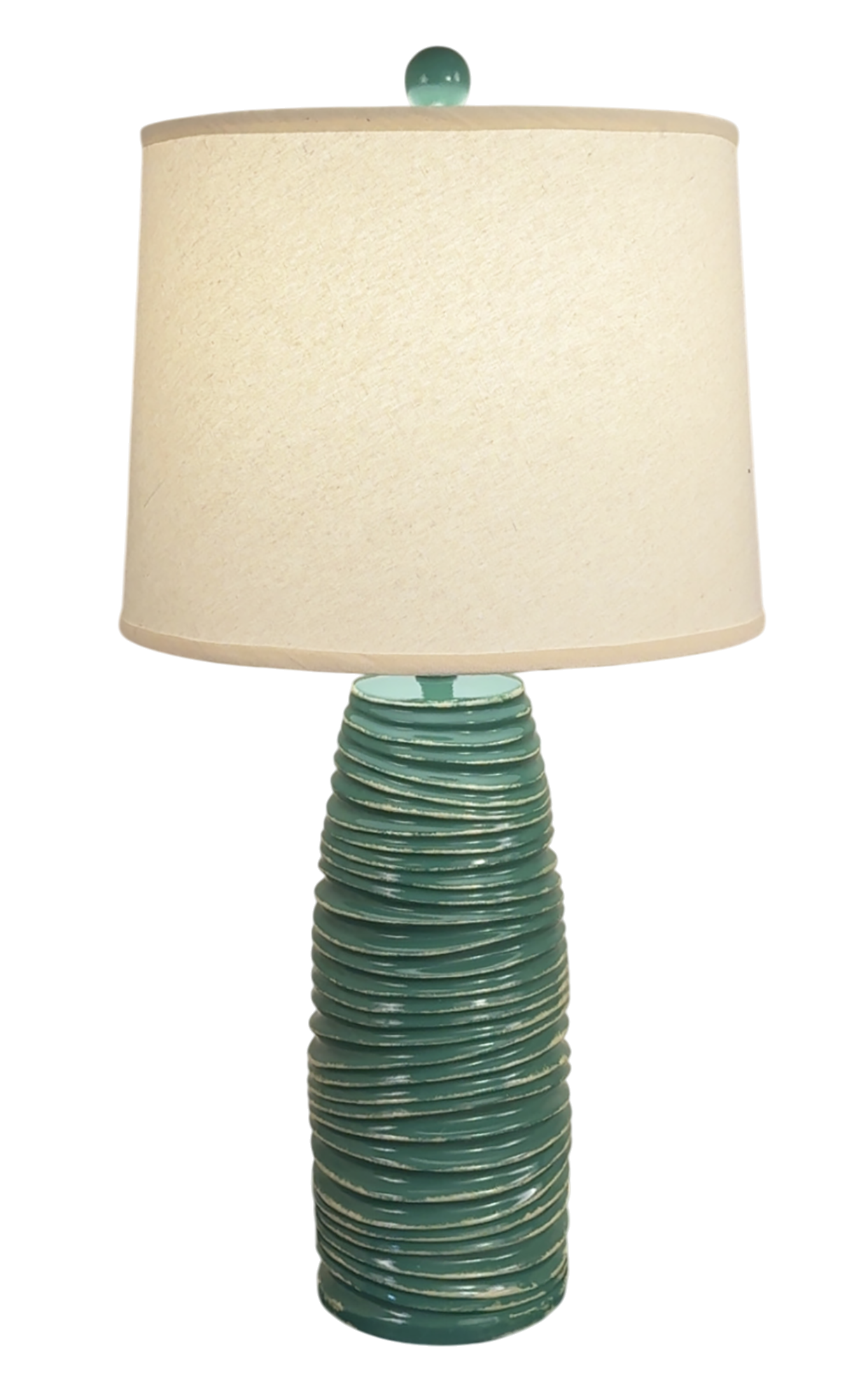 Leaf/Sisal Wave Table Lamp