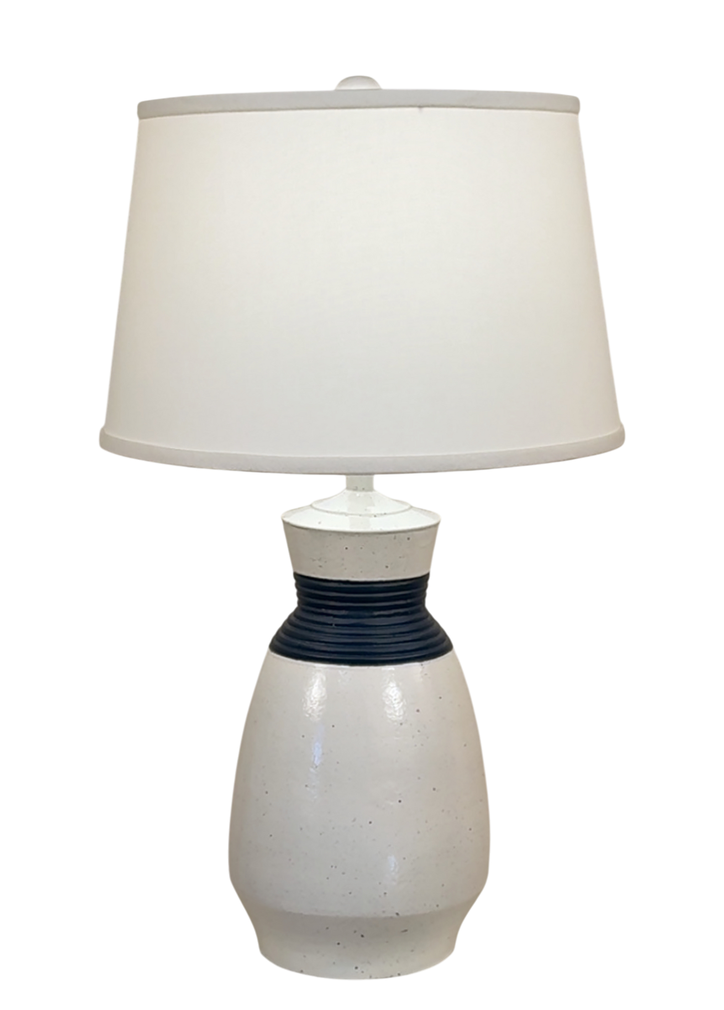 NUDE/NAVY SPECK COASTAL VASE TABLE LAMP