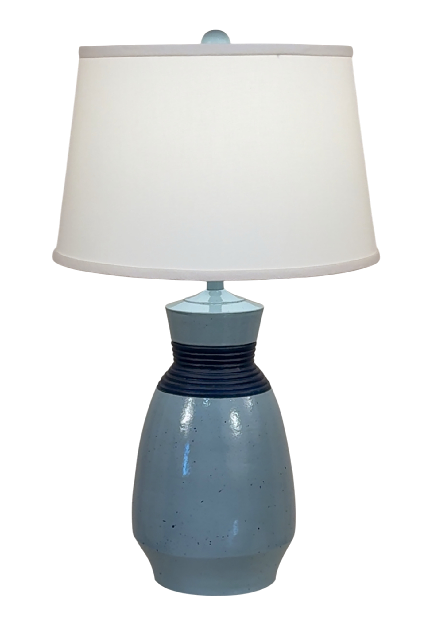 OCEAN/NAVY SPECK COASTAL VASE TABLE LAMP