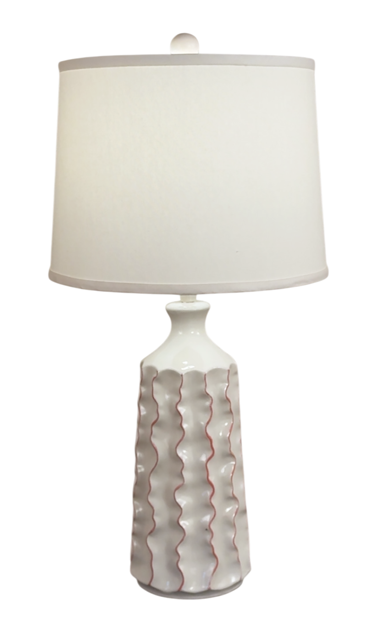 NUDE/CORAL FLUTED VASE WITH NECK