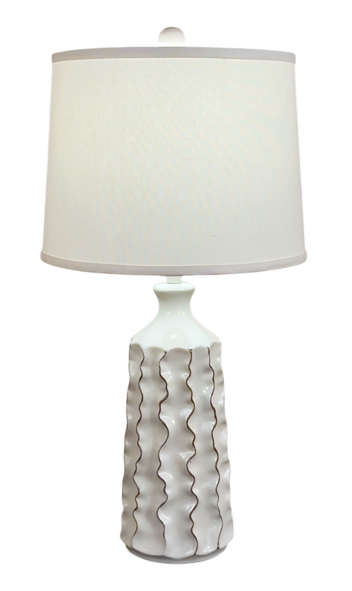 NUDE/GOLD FLUTED VASE WITH NECK