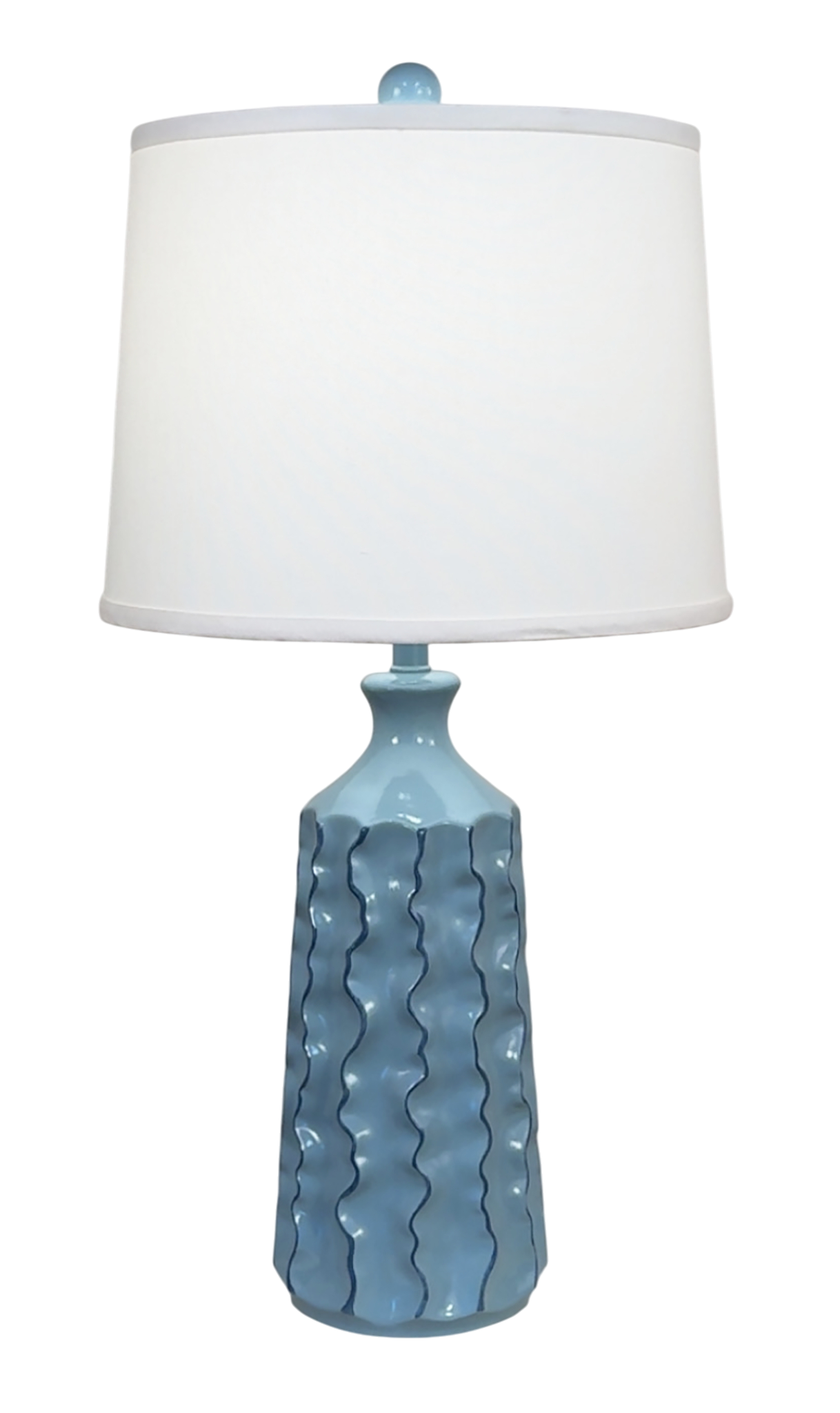 TIDAL WAVE FLUTED VASE WITH NECK