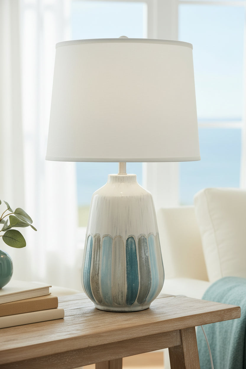 Cottage/Tide Fluted Base Table Lamp - Coast Lamp Shop