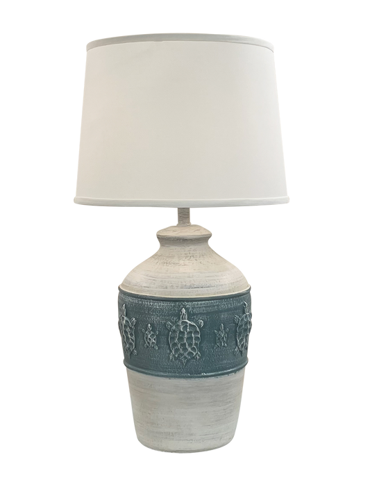 Cottage/Slate Band of Turtles Table Lamp