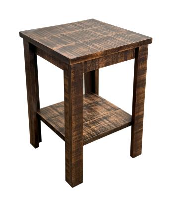 ALL ROUGH SAWN 17" SQUARE END TABLE