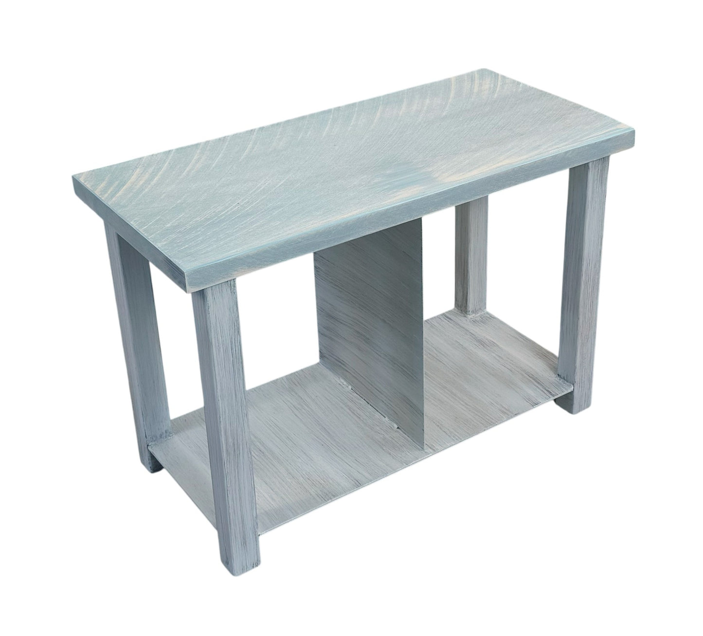 COTTAGE/ROUGH SLATE METAL BENCH WITH SHOE 3 CUBBYS