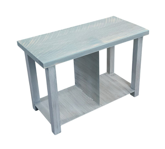 COTTAGE/ROUGH SLATE METAL BENCH WITH SHOE 3 CUBBYS