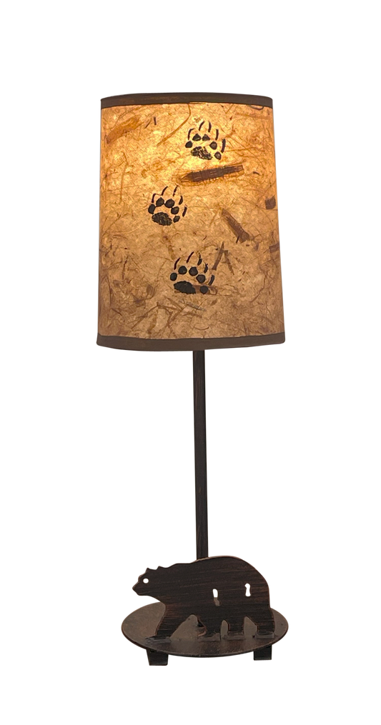 Mini Iron Bear Lamp w/ Round Base