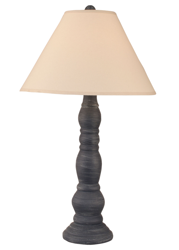 Weathered Navy Ringed Candlestick Table Lamp - Coast Lamp Shop
