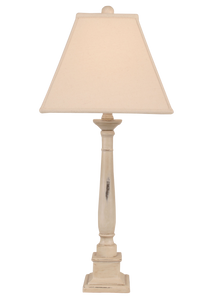 Distressed Cottage Square Candlestick Table Lamp - Coast Lamp Shop