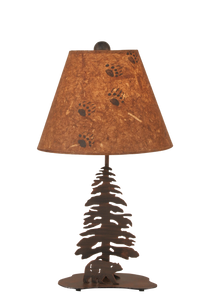 Burnt Sienna Tree and Bear Accent Lamp - Coast Lamp Shop
