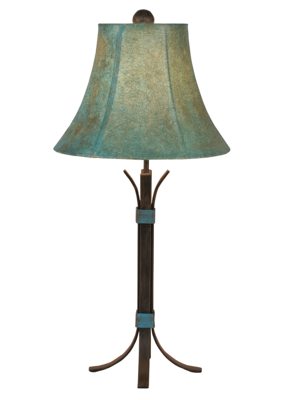 Rust/Jade 4 Foot Accent Lamp w/ Jade Shade - Coast Lamp Shop