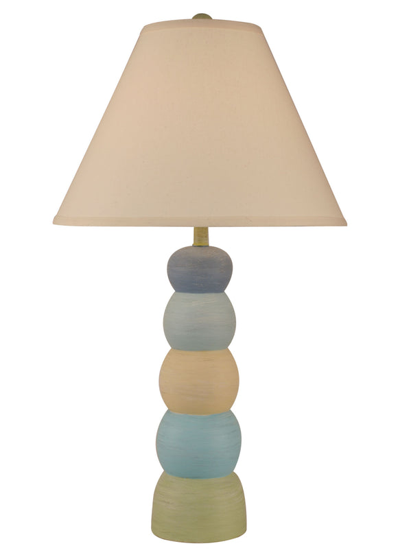Multi Cottage Stripe 5- Ball Table Lamp - Coast Lamp Shop