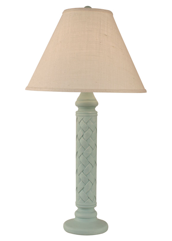 Weathered Shaded Cove Basket Weave Table Lamp - Coast Lamp Shop