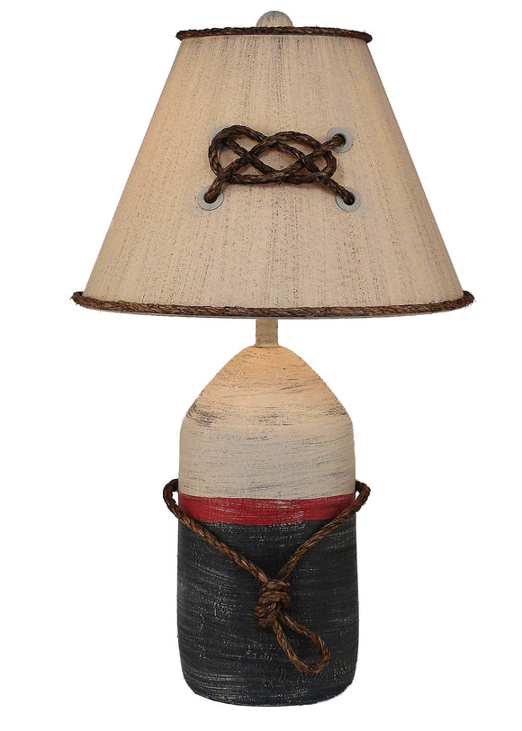 Primary Large Buoy w/ Rope Table Lamp - Coast Lamp Shop
