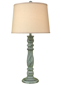 Distressed Atlantic Grey Swirl Table Lamp - Coast Lamp Shop