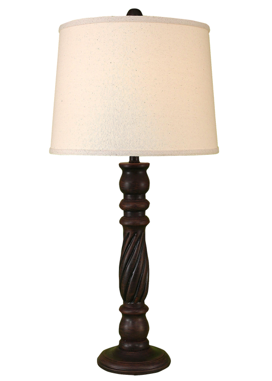 Rust Streaked Swirl Table Lamp - Coast Lamp Shop