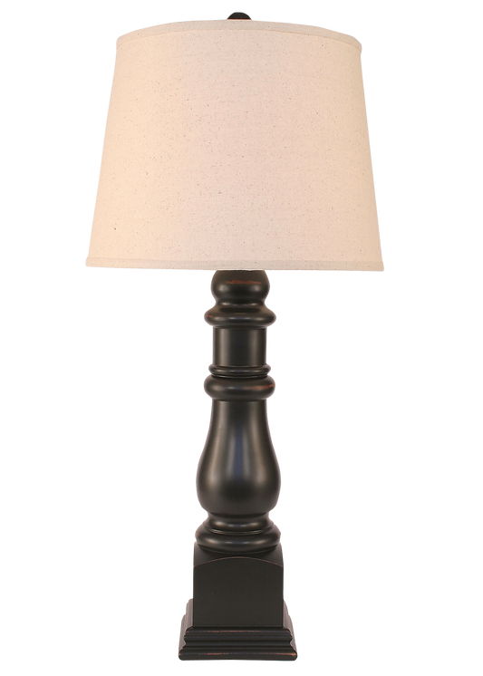 Distressed Black Country Squire Table Lamp - Coast Lamp Shop