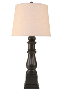 Distressed Black Country Squire Table Lamp - Coast Lamp Shop