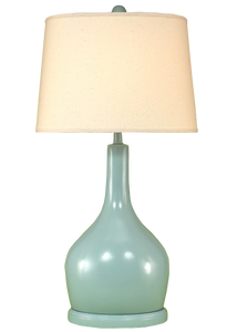 High Gloss Atlantic Grey Modern Tear Drop Table Lamp - Coast Lamp Shop